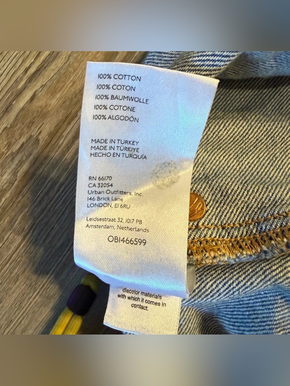 We The Free Distressed Blue Roll-Cuff Denim Shorts - Picture 4 of 9
